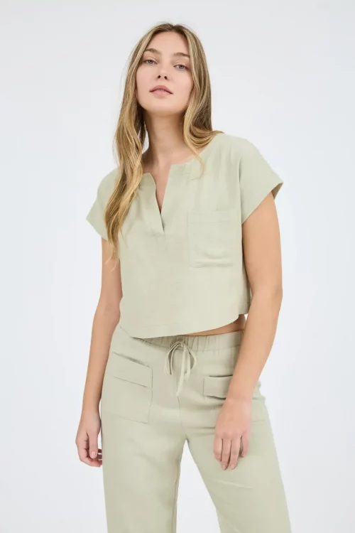 MINE B5SX1034-T1 BLUSA DE LINO