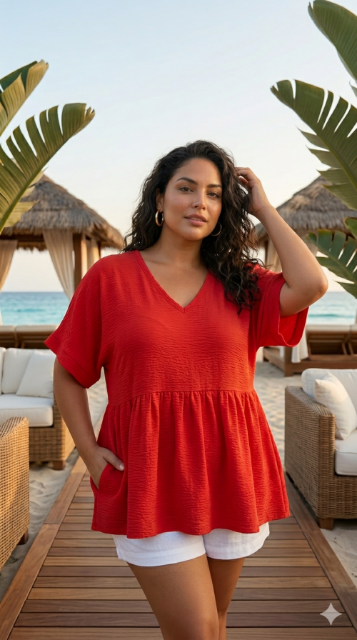 SPIN USA 5070AF BLUSA CURVY